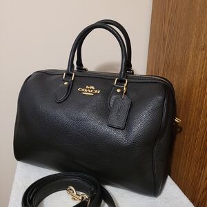 Coach Rowan Large Satchel Bag Black CV960 Black/Gold